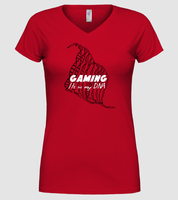 Gamer DNA model roșu pe tricou
