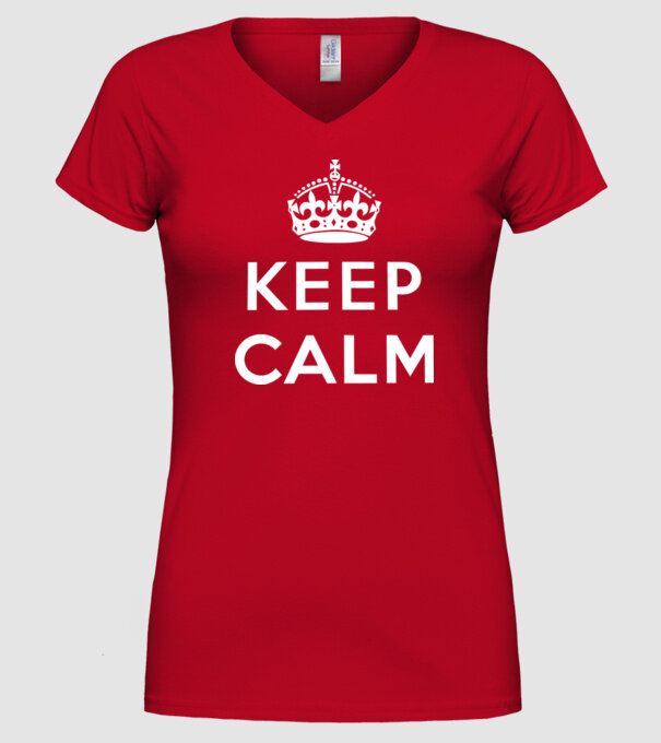 keep calm blank model roșu pe tricou