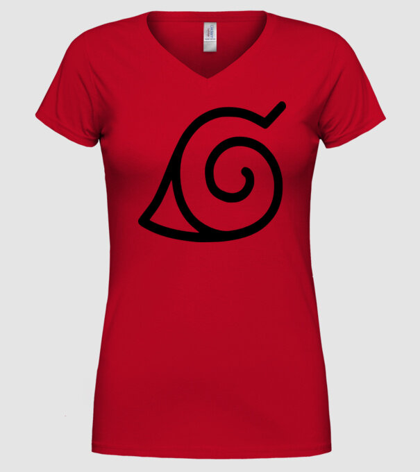 simbol naruto model roșu pe tricou
