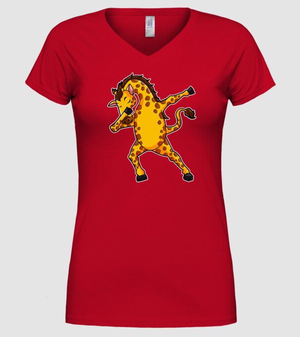 Girafă DAB model roșu pe tricou
