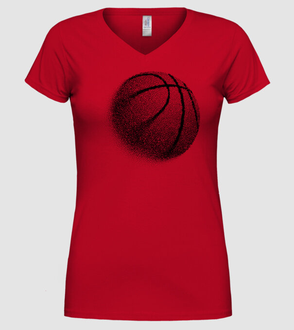Basketball model roșu pe tricou