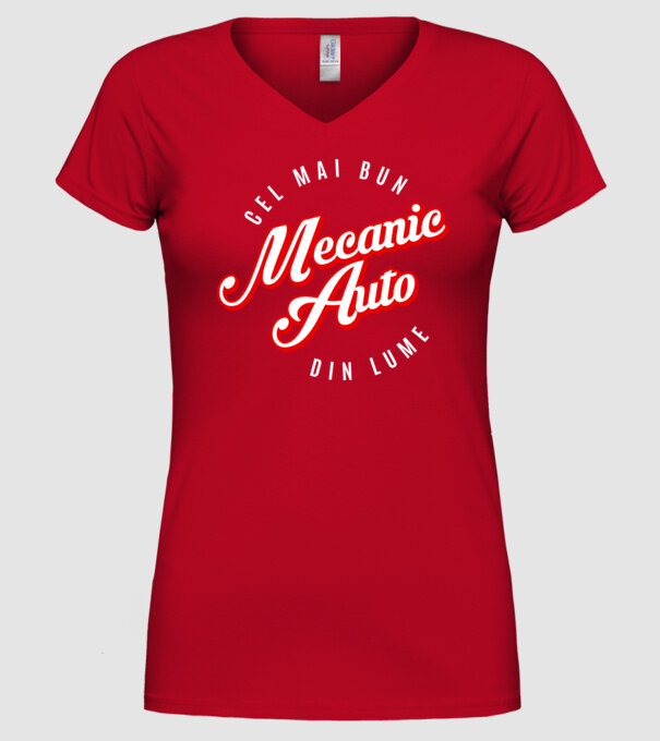 Cel mai bun MECANIC AUTO din lume model roșu pe tricou