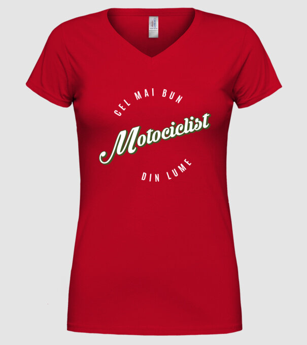 Cel mai bun Motociclist din lume model roșu pe tricou