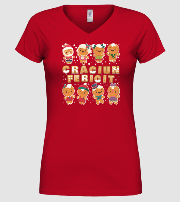 crăciun Fericit model roșu pe tricou