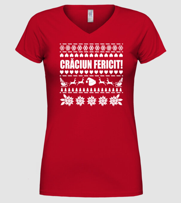 crăciun Fericit! model roșu pe tricou