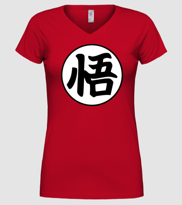 Dragonball logo model roșu pe tricou
