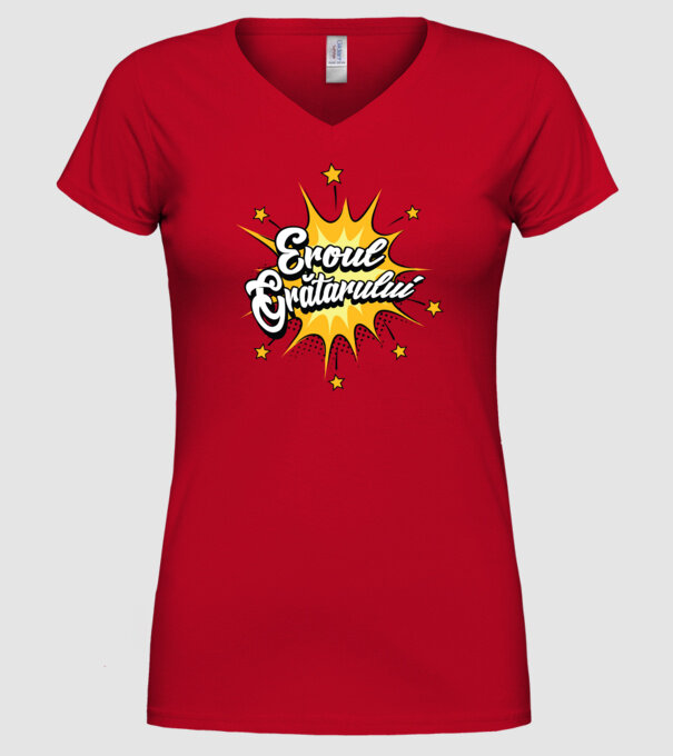 Eroul Grătarului model roșu pe tricou