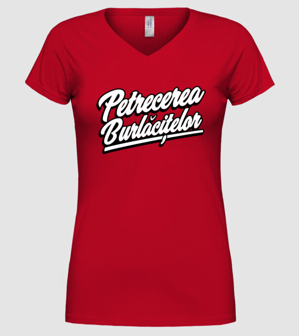 petrecerea burlăcițelor model roșu pe tricou