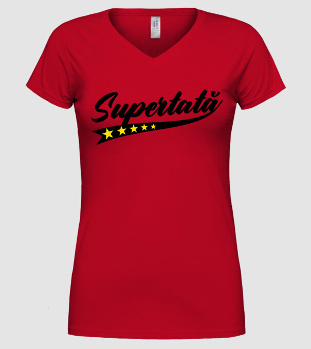 Supertată model roșu pe tricou