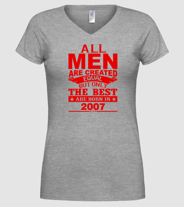 All men are created - 2007 model gri pe tricou
