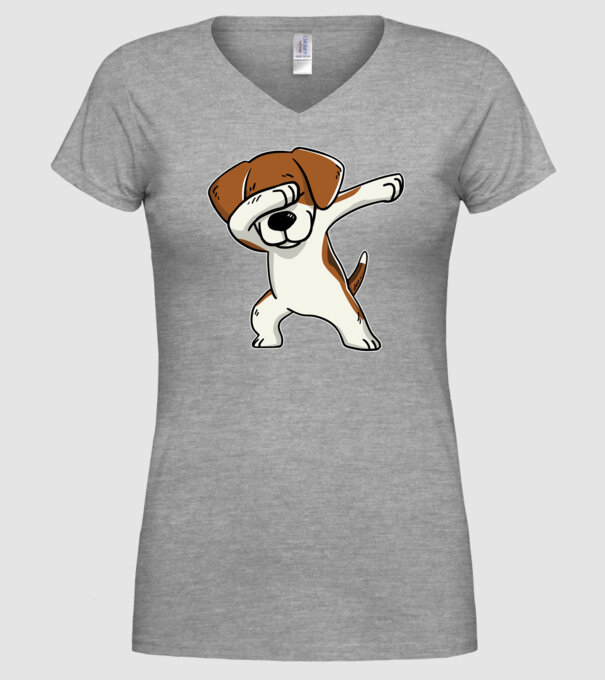 Beagle DAB model gri pe tricou