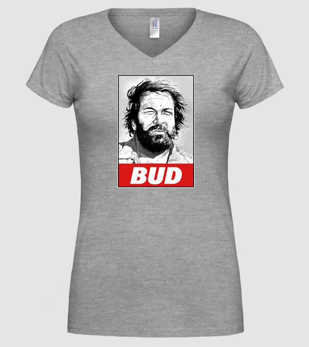 Bud Spencer halftone model gri pe tricou