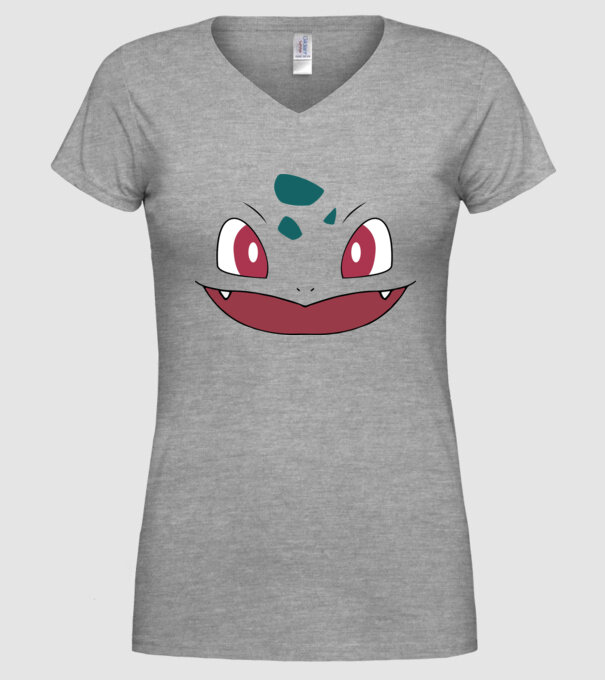 Bulbasaur model gri pe tricou