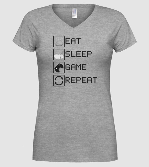 O zi de gamer model gri pe tricou