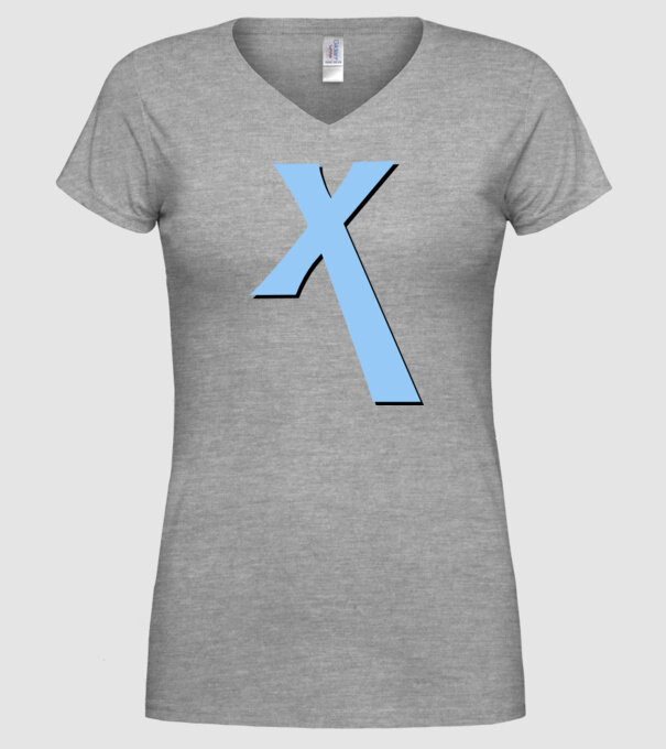 ExcaX model gri pe tricou
