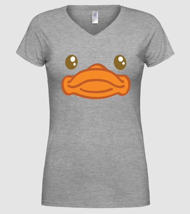 Rață carnaval model gri pe tricou
