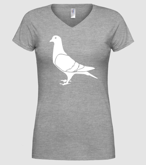 porumbel 2 model gri pe tricou