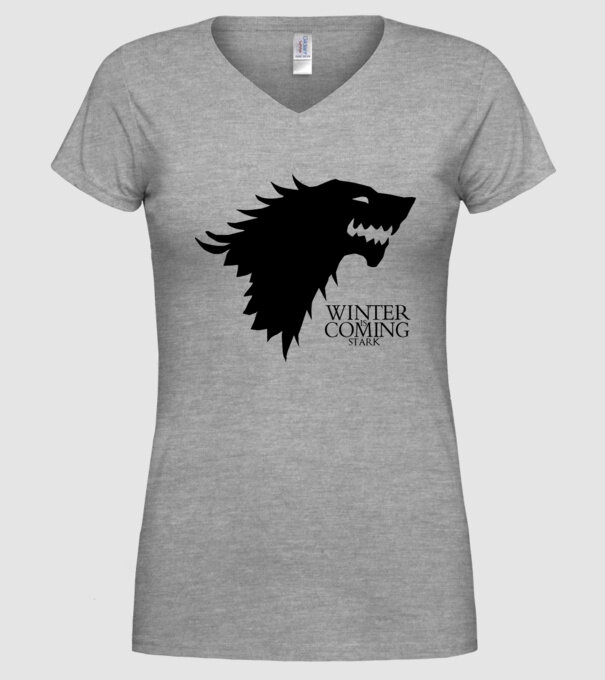 game of thrones winter is coming model gri pe tricou