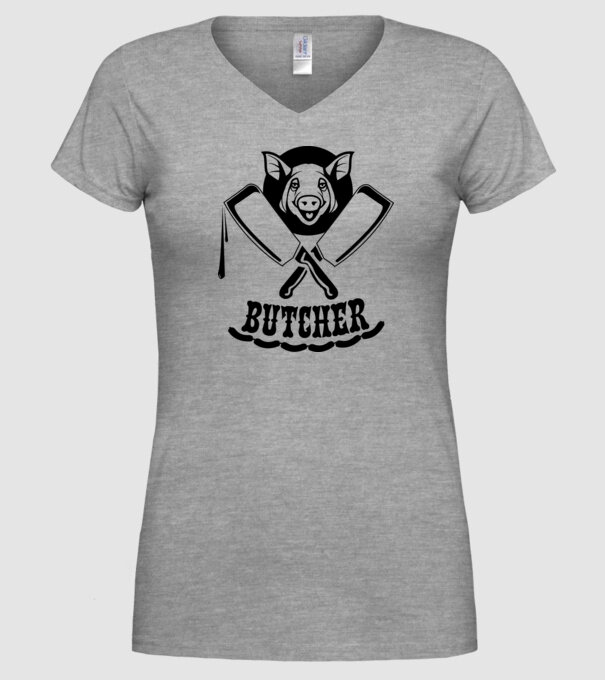 Măcelar model gri pe tricou