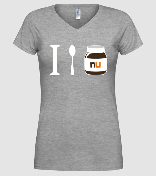 i love nutella model gri pe tricou