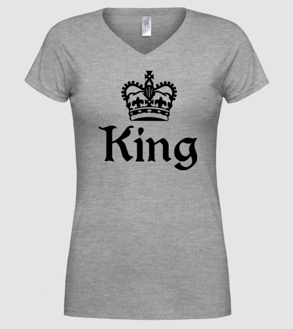 King 01 model gri pe tricou