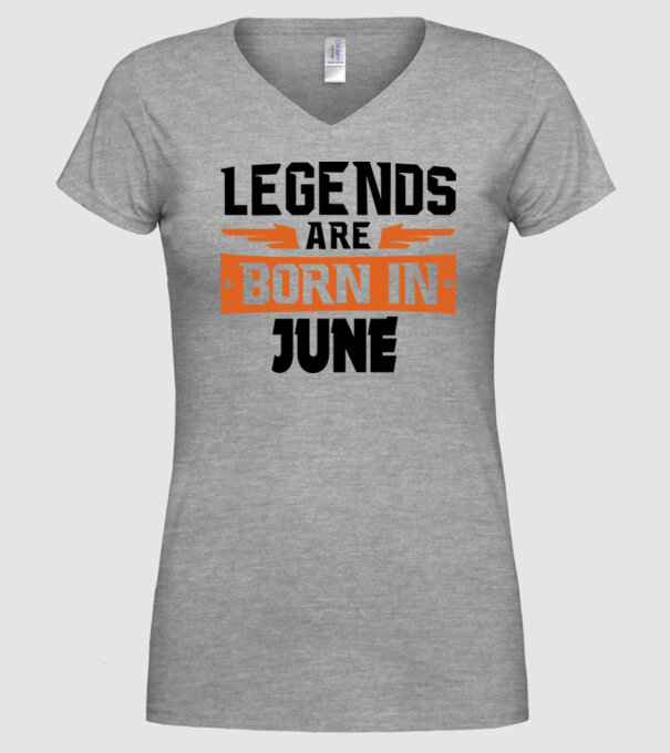 Legends are born in June model gri pe tricou