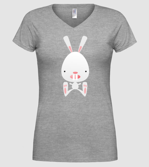 iepuraș model gri pe tricou