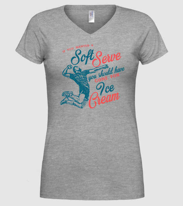 Oldschool volleyball model gri pe tricou