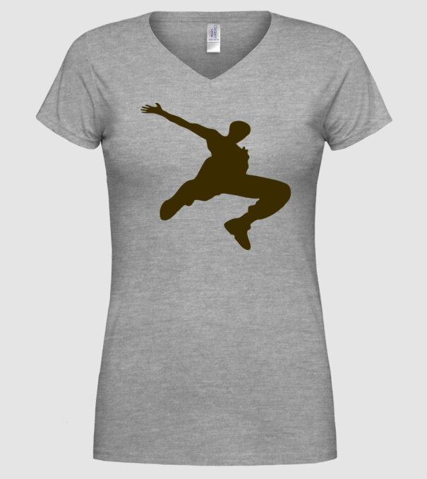Logo Parkour model gri pe tricou