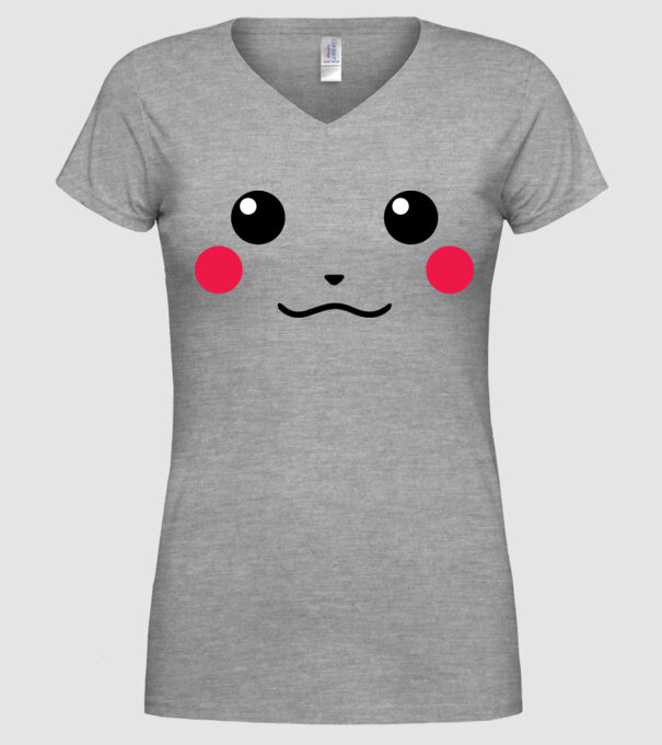 Pikachu model gri pe tricou