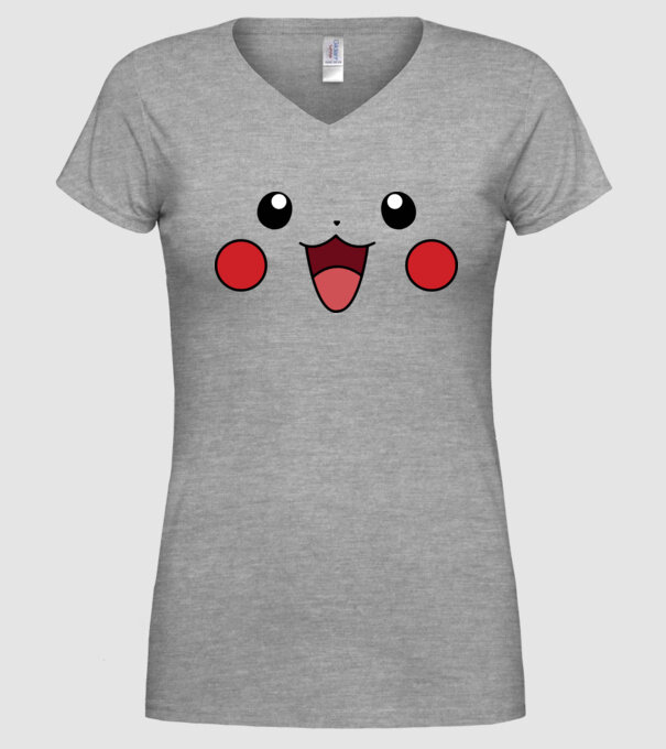 Pikachu model gri pe tricou