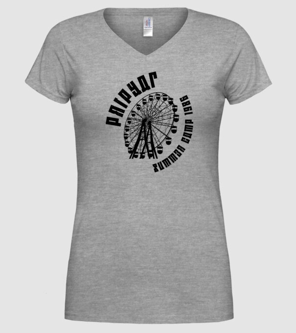 Prypiat summer camp model gri pe tricou