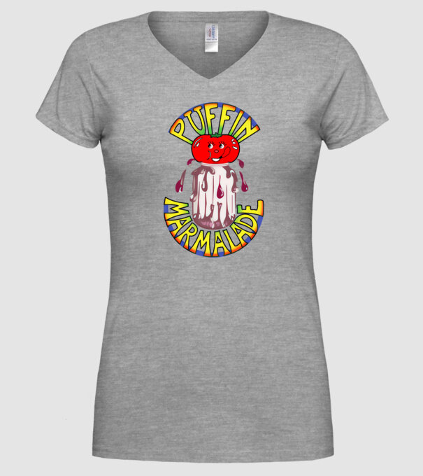 Gem puffin model gri pe tricou