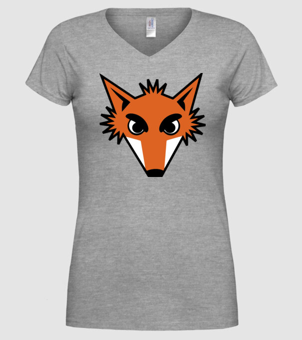 Vulpe model gri pe tricou