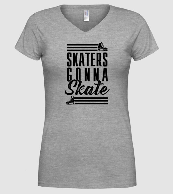 Skaters gonna skate model gri pe tricou