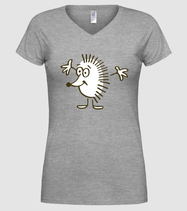 arici model gri pe tricou