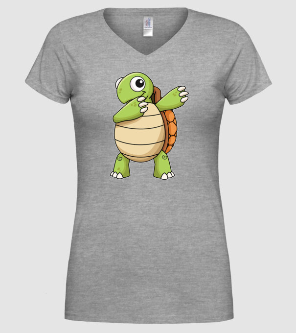 Broască țestoasă DAB model gri pe tricou