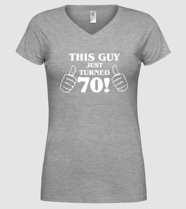 This guy just turned - 70 model gri pe tricou