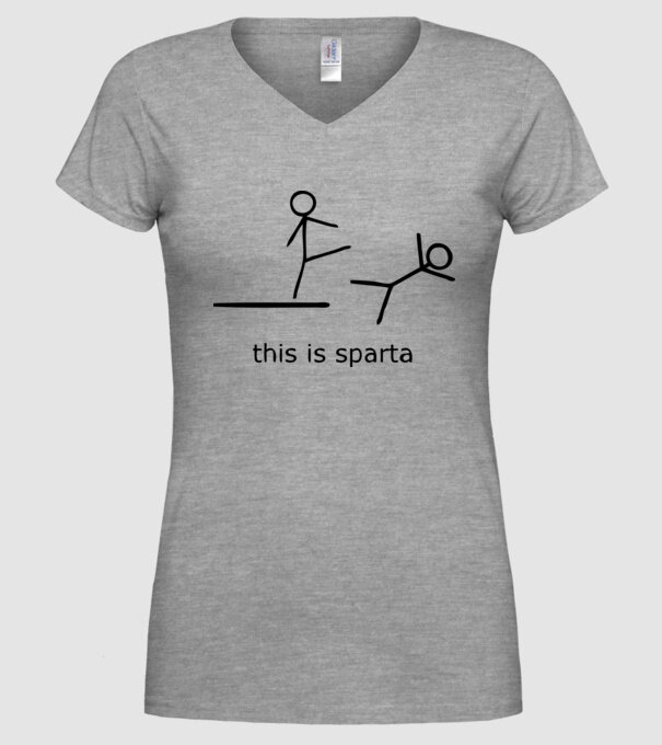this is sparta model gri pe tricou