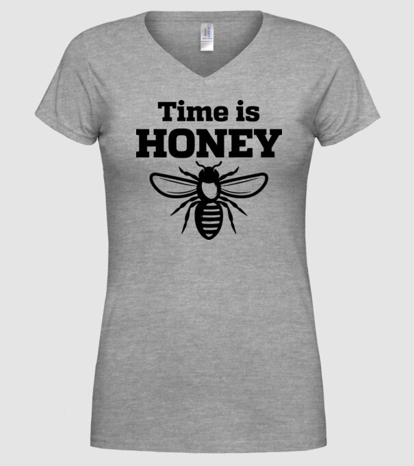 Time is honey model gri pe tricou