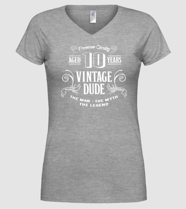 Vintage Dude - 10 model gri pe tricou