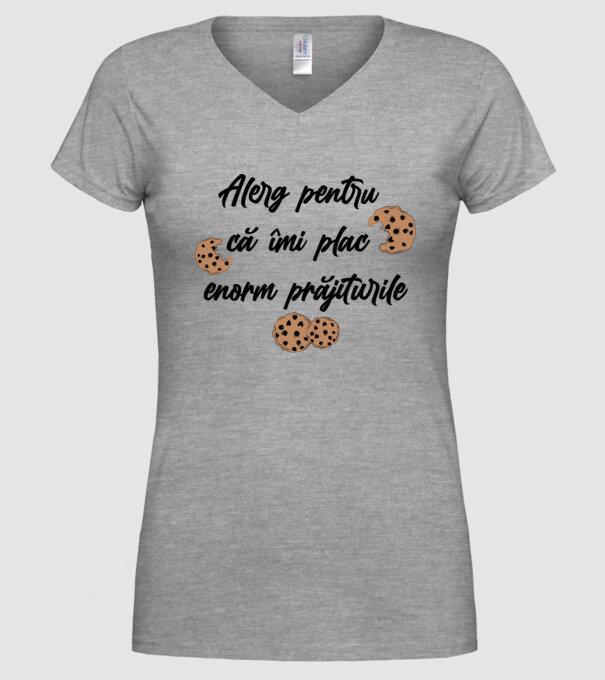Alerg pentru că îmi plac enorm prăjiturile model gri pe tricou