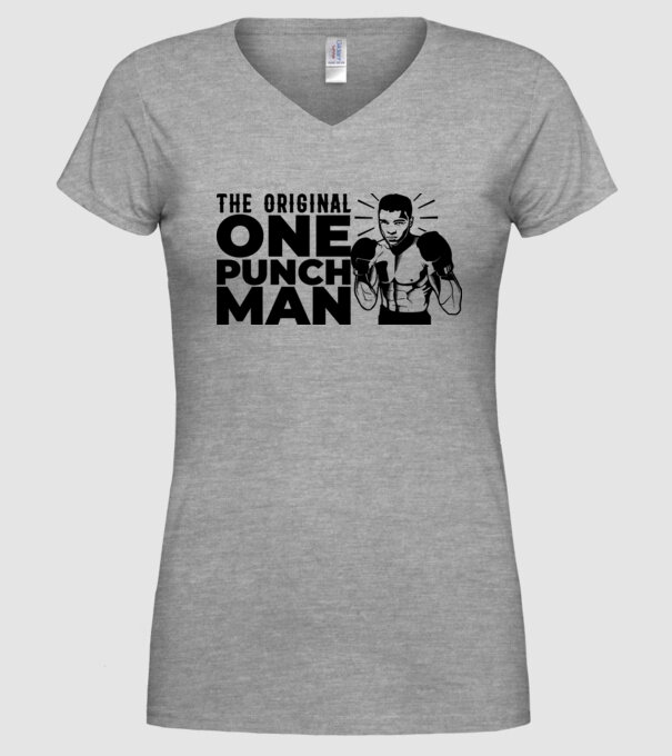 Ali the original one punch man model gri pe tricou