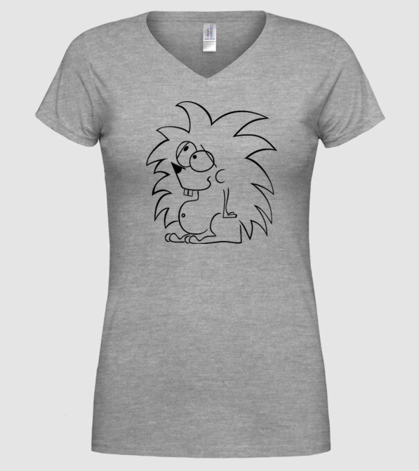 Arici model gri pe tricou