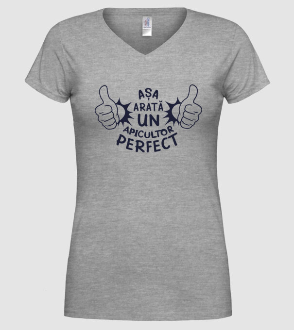 Așa arată un APICULTOR perfect model gri pe tricou