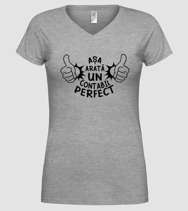Așa arată un CONTABIL perfect model gri pe tricou