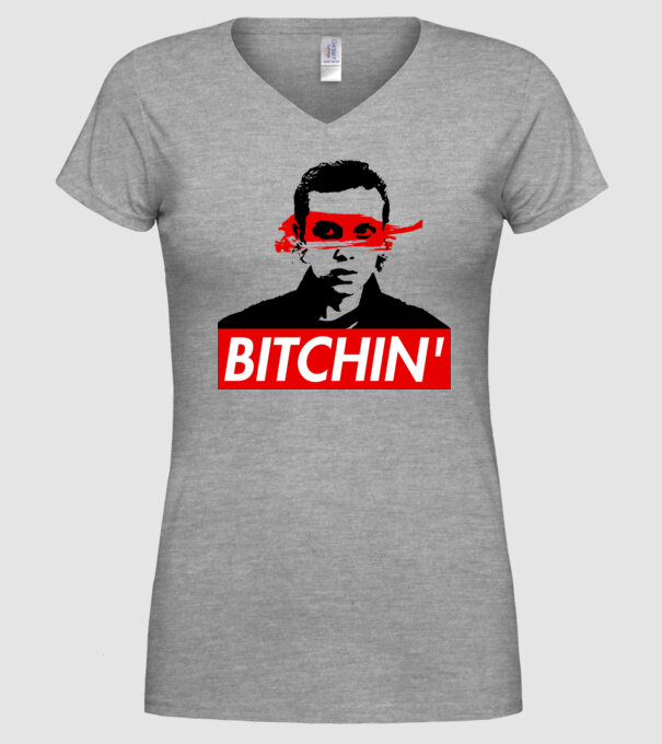 bitchin eleven model gri pe tricou