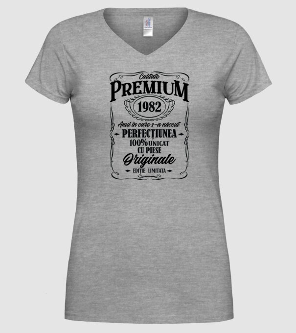 calitate premium -1982 - anul în care s-a născut - perfecțiunea - 100% unicat, cu piese originale, ediție limitată model gri pe tricou