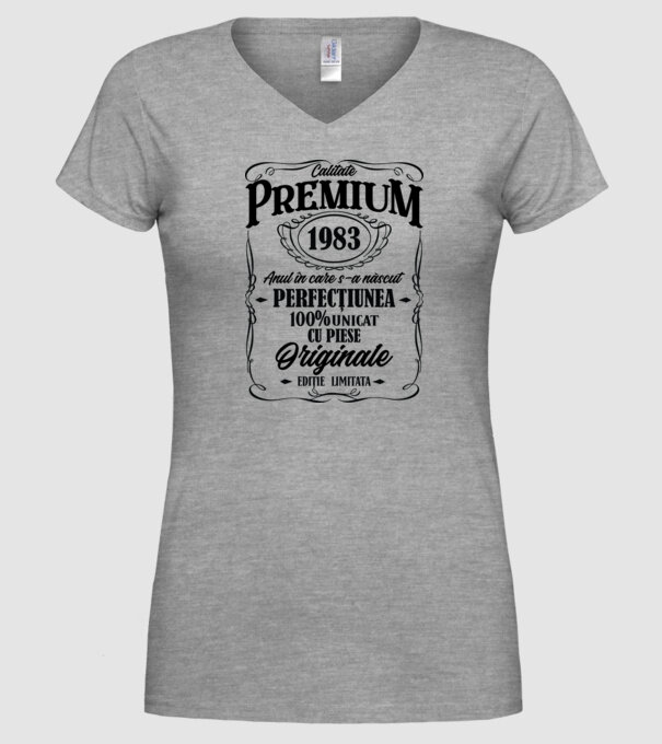 calitate premium -1983 - anul în care s-a născut - perfecțiunea - 100% unicat, cu piese originale, ediție limitată model gri pe tricou