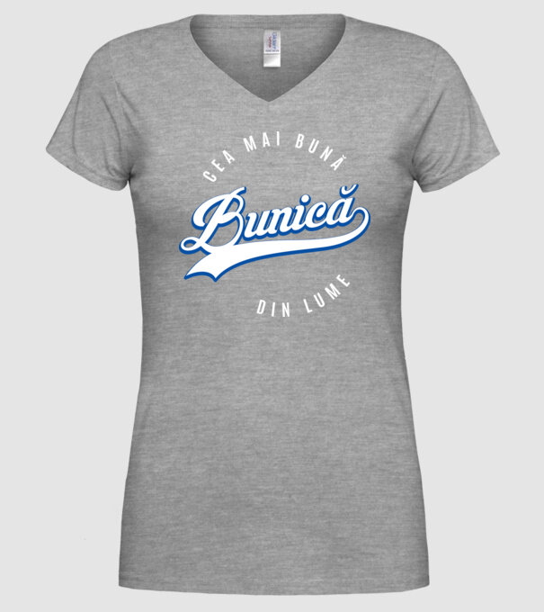 Cea mai bună BUNICĂ din lume model gri pe tricou